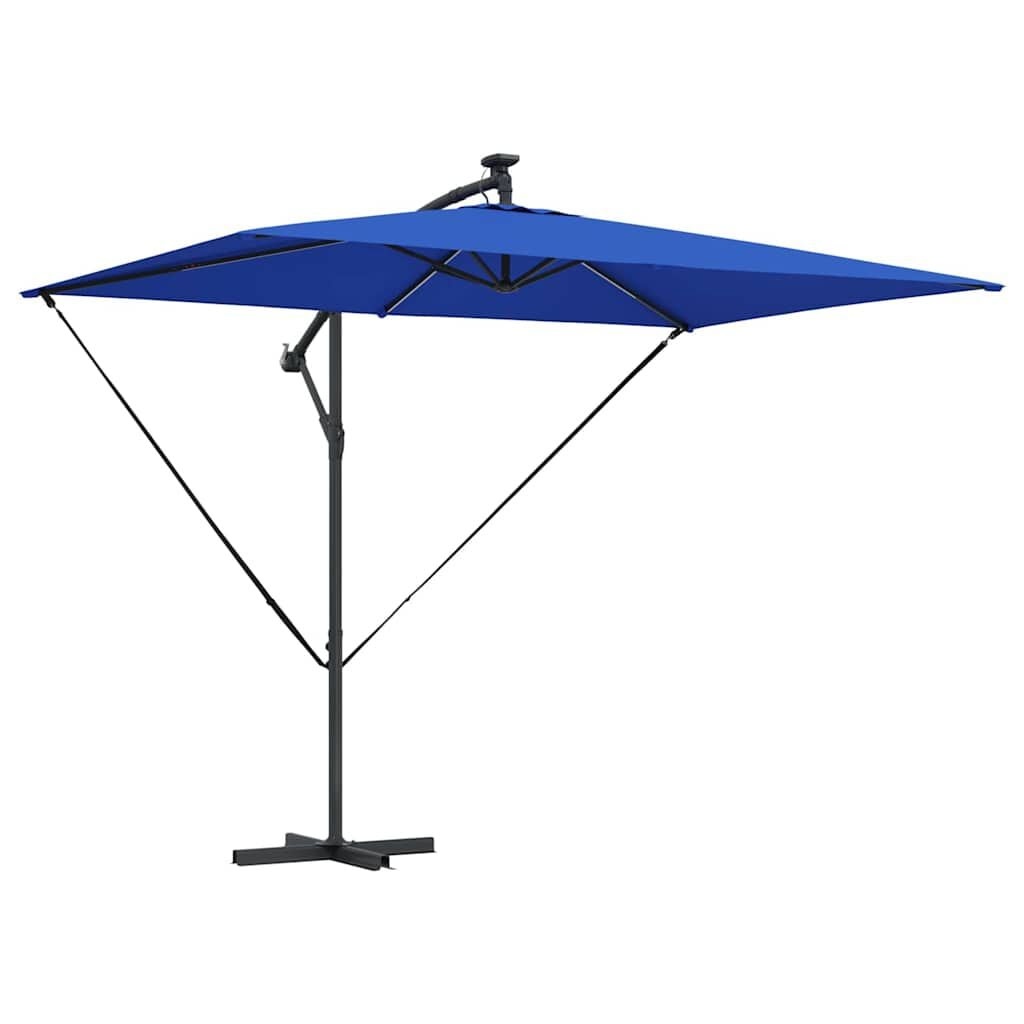vidaXL Parasol 294 x 200 x 270 cm Polyester en Aluminium Azuurblauw