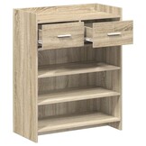 vidaXL Schoenenkast 73,5 x 36 x 92 cm Bewerkt hout Sonoma Eiken
