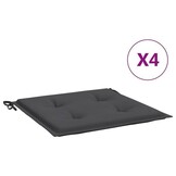 vidaXL Tuinstoelkussens 4 st 40x40x3 cm oxford stof antracietkleurig