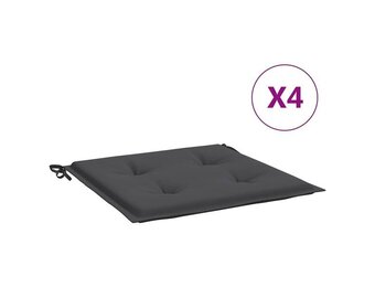 vidaXL Tuinstoelkussens 4 st 40x40x3 cm oxford stof antracietkleurig