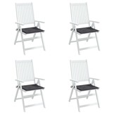 vidaXL Tuinstoelkussens 4 st 40x40x3 cm oxford stof antracietkleurig