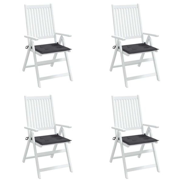 vidaXL Tuinstoelkussens 4 st 40x40x3 cm oxford stof antracietkleurig