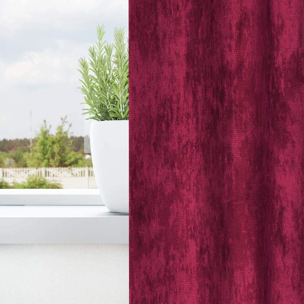 vidaXL Velvet Gordijnen 2 st Wijnrood 175 x 140 cm Fluweel