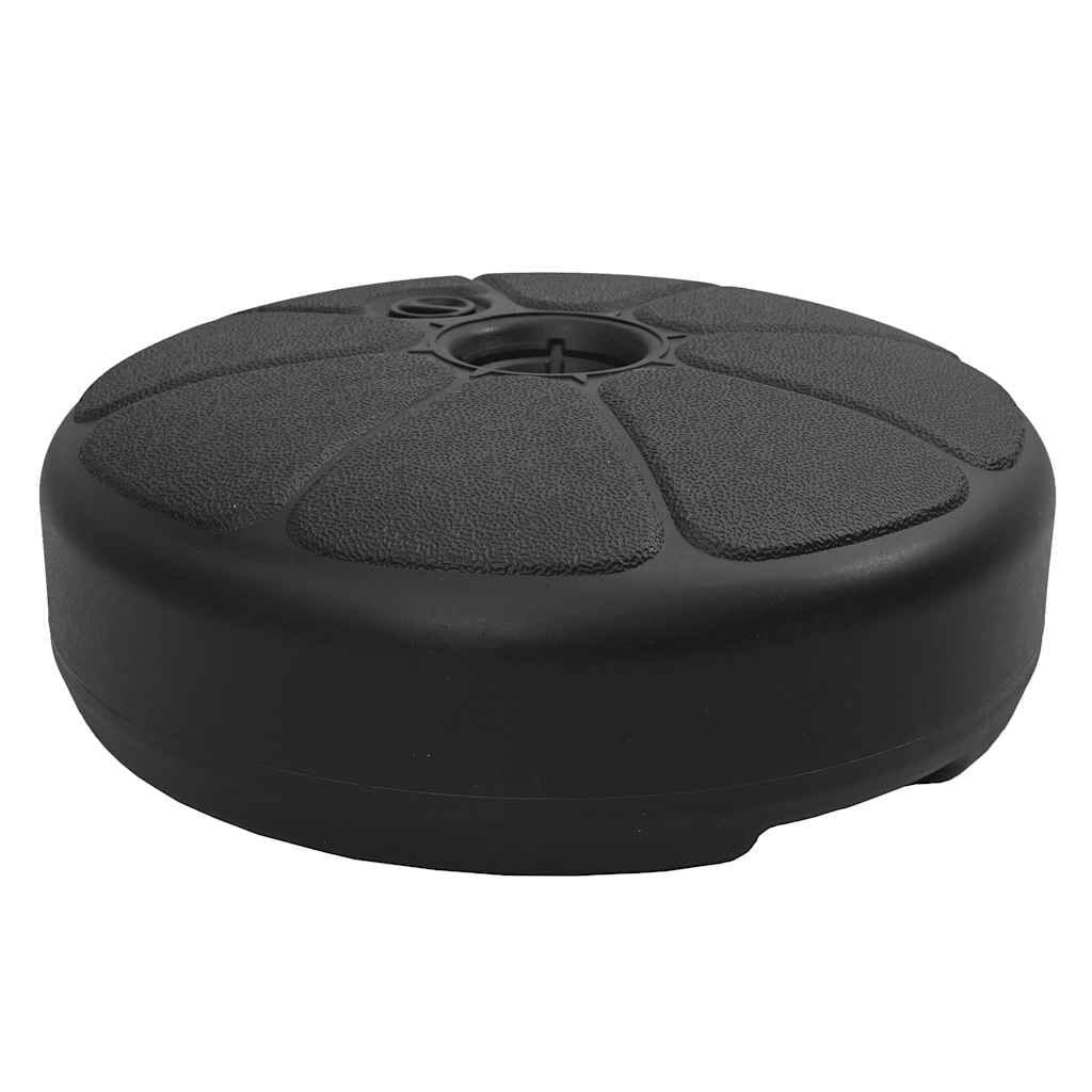 vidaXL Parasolvoet gevuld met zand/water 15 L zwart
