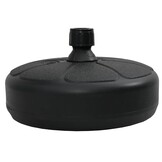 vidaXL Parasolvoet gevuld met zand/water 15 L zwart