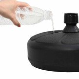 vidaXL Parasolvoet gevuld met zand/water 15 L zwart