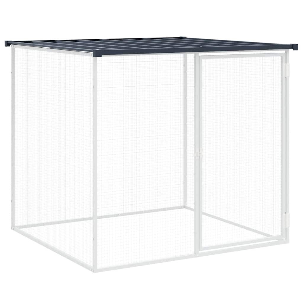 vidaXL Kippenhok met dak 103x98x90 cm gegalvaniseerd staal antraciet