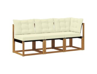vidaXL 3 st Outdoor Midden- en Hoeksalon Naturel