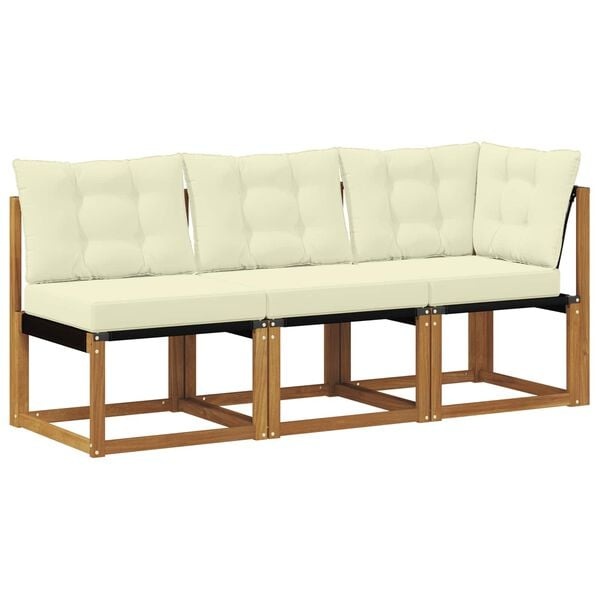 vidaXL 3 st Outdoor Midden- en Hoeksalon Naturel