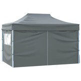 vidaXL Vouwtent pop-up met 4 zijwanden 3x4,5 m antraciet
