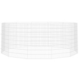 vidaXL Dierenverblijf 12 panelen 54x80 cm gegalvaniseerd ijzer