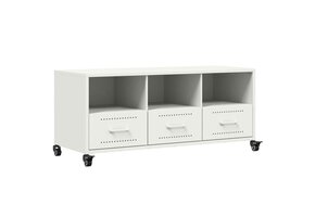 Tv-meubel Staal Wit 100,5x39x43,5 cm - 34% Korting
