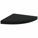 vidaXL Hoekschappen zwevend 2 st 35x35x3,8 cm MDF zwart