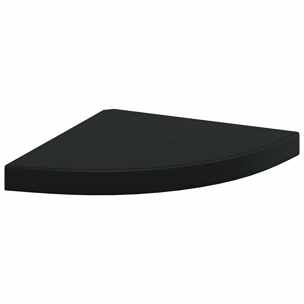 vidaXL Hoekschappen zwevend 2 st 35x35x3,8 cm MDF zwart