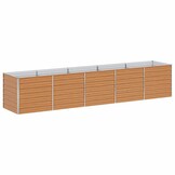 vidaXL Verhoogde plantenbak Licht Bruin 400 x 80 x 77 cm