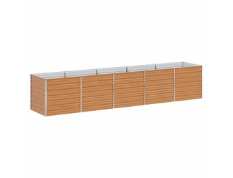 vidaXL Verhoogde plantenbak Licht Bruin 400 x 80 x 77 cm