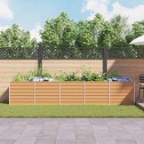 vidaXL Verhoogde plantenbak Licht Bruin 400 x 80 x 77 cm
