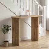 vidaXL Wandtafel Artisanaal eiken 100 x 39,5 x 75 cm Bewerkt hout