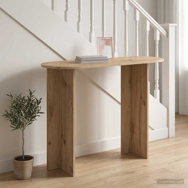 vidaXL Wandtafel Artisanaal eiken 100 x 39,5 x 75 cm Bewerkt hout