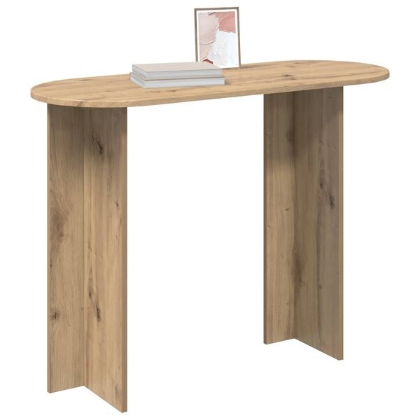 vidaXL Wandtafel Artisanaal eiken 100 x 39,5 x 75 cm Bewerkt hout