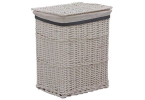 VidaXL Wasmand van Wilgenhout - Wit (34% Korting)