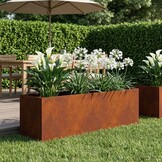 vidaXL Plantenbak Roestkleurig 80 x 30 x 30 cm weervast staal