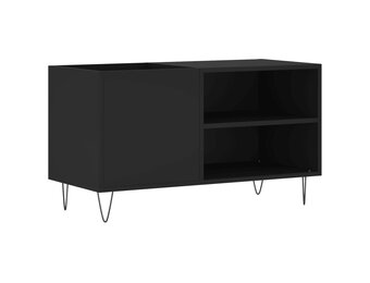 vidaXL Platenkast 85x38x48 cm bewerkt hout zwart
