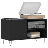 vidaXL Platenkast 85x38x48 cm bewerkt hout zwart