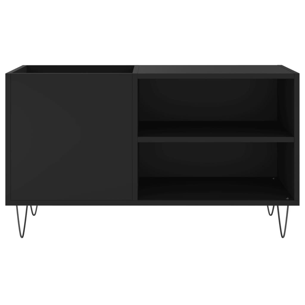 vidaXL Platenkast 85x38x48 cm bewerkt hout zwart