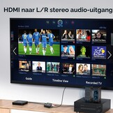 HDMI Audio Extractor 4K 30Hz Zwart | Optisch & 3.5mm RCA | 31% Korting