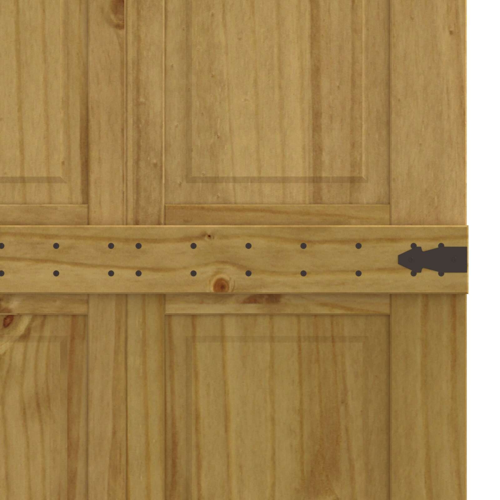 vidaXL Schuifdeur CORONA 80 x 210 cm Massief grenenhout HoningBruin