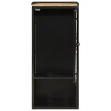 vidaXL Badkamerkast 40x27x90 cm ijzer en massief mangohout