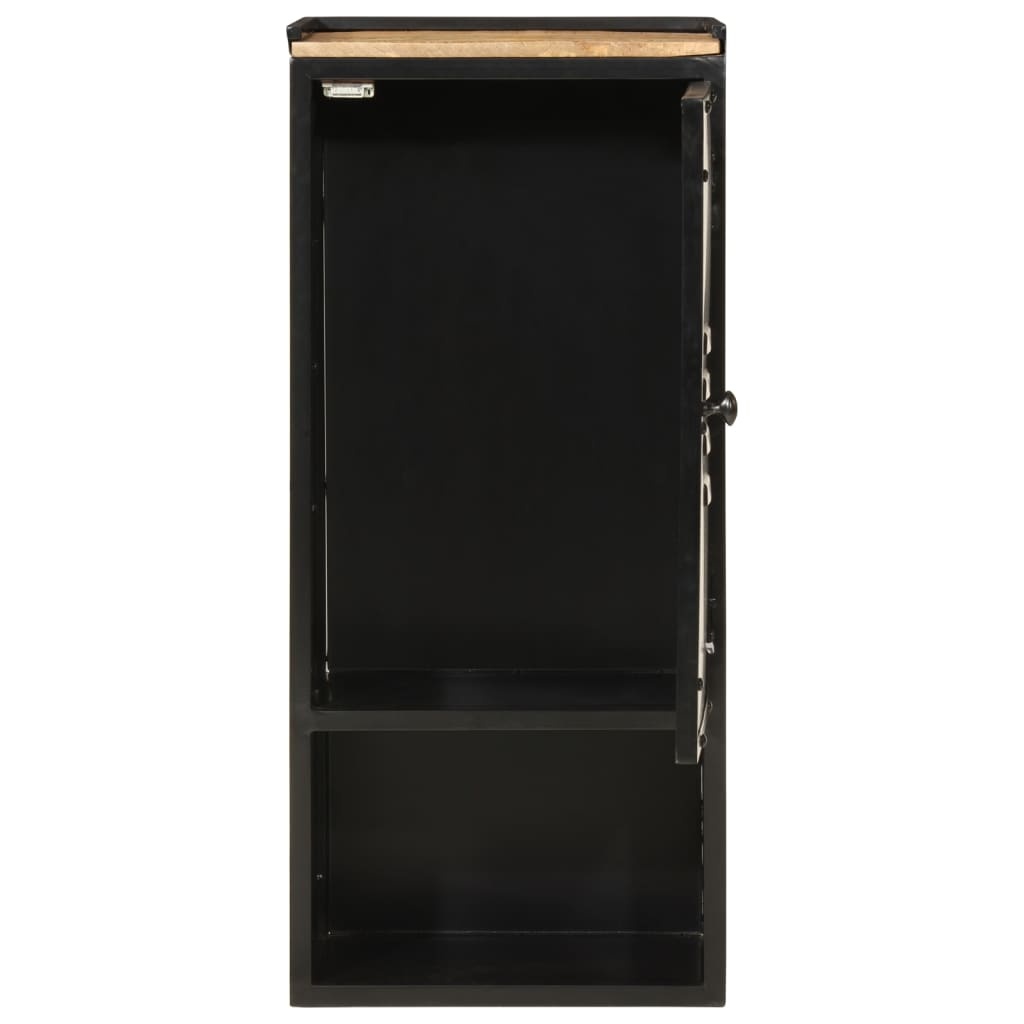 vidaXL Badkamerkast 40x27x90 cm ijzer en massief mangohout
