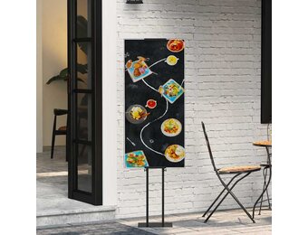 vidaXL Beurs Displays Zwart 30 x 23,5 x 210 cm Staal