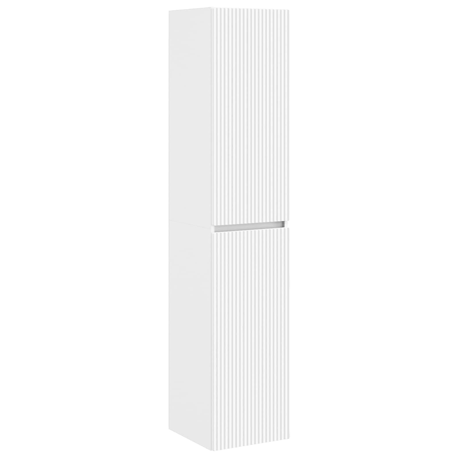 vidaXL Wand Gemonteerde Badkamerkast Wit 33 x 34,5 x 160 cm