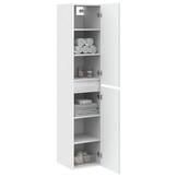 vidaXL Wand Gemonteerde Badkamerkast Wit 33 x 34,5 x 160 cm