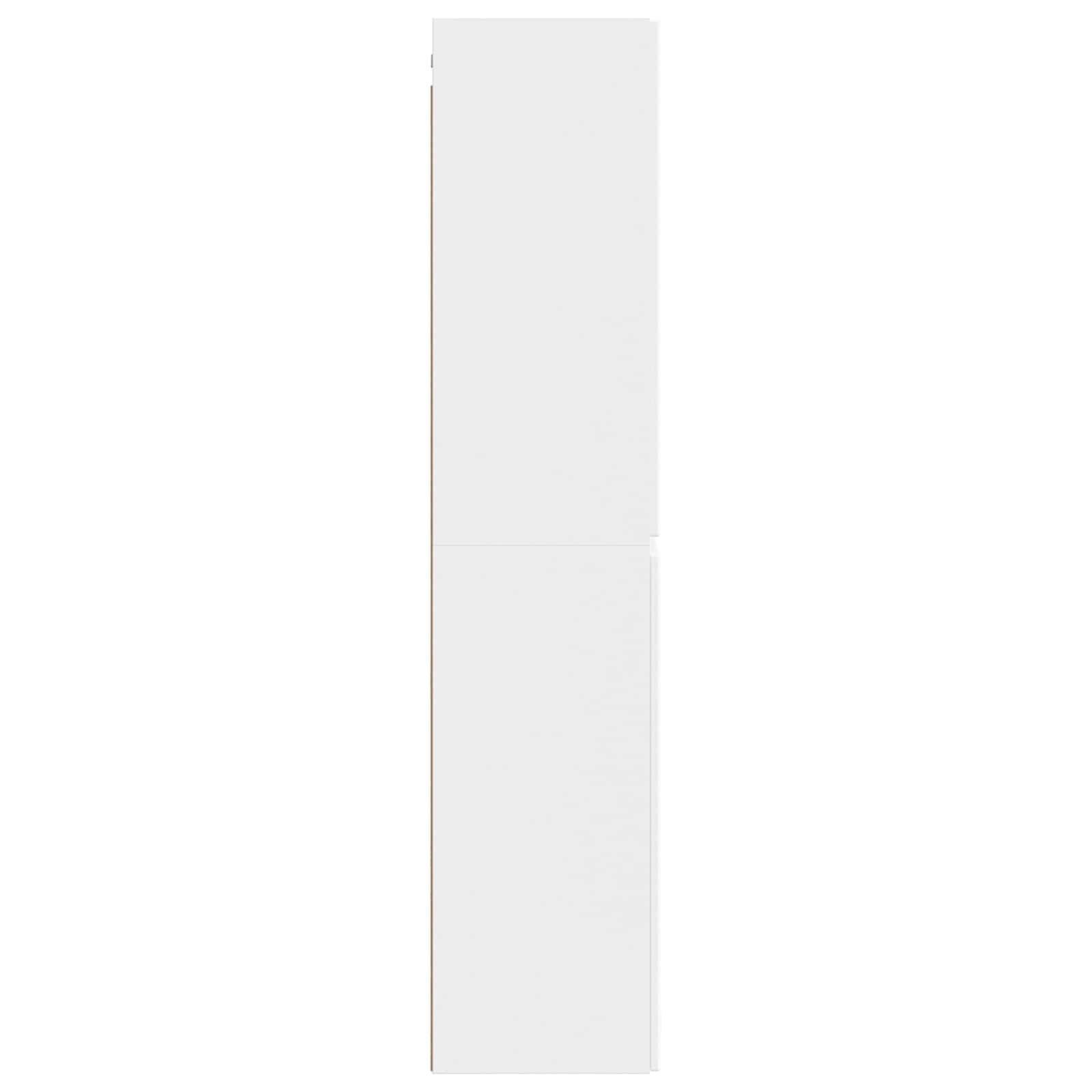 vidaXL Wand Gemonteerde Badkamerkast Wit 33 x 34,5 x 160 cm