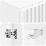 vidaXL Wand Gemonteerde Badkamerkast Wit 33 x 34,5 x 160 cm