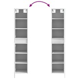 vidaXL Wand Gemonteerde Badkamerkast Wit 33 x 34,5 x 160 cm