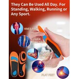 Trustfeet Orthopedische Werkinlegzolen, Boogondersteuning tegen Vermoeidheid en Fasciitis Plantaris, Comfort Inlegzolen voor Dames en Heren, Werkschoen Schoeninlegzolen voor de Hele Dag Staan-XS - Maat XS(36-38 EU)24.5cm