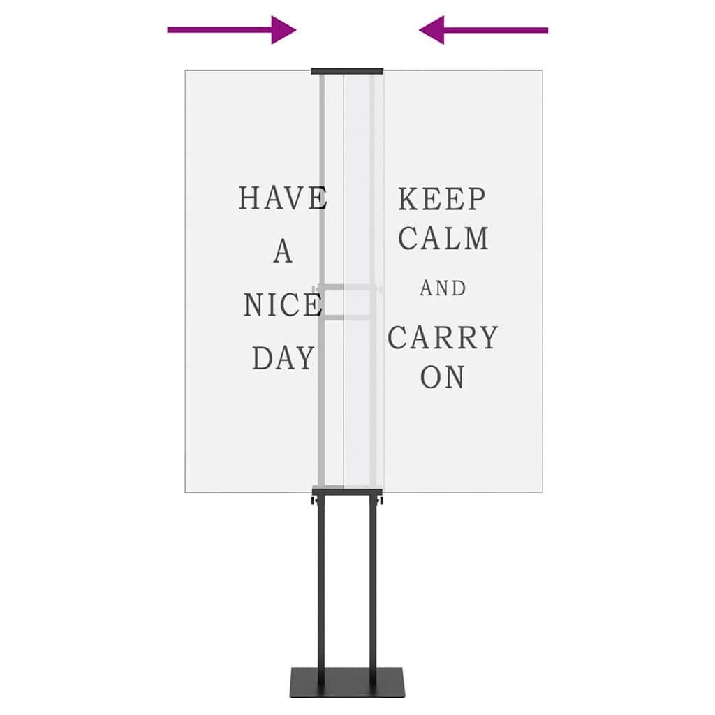 vidaXL Beurs Displays Zwart 30 x 23,5 x 210 cm Staal