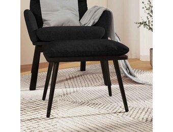 vidaXL Voetenbank 45x29,5x35 cm stof en kunstleer zwart