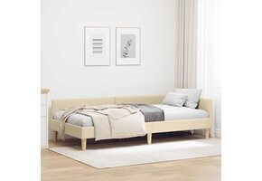 VidaXL Hoekbedframe Crème 90x190 cm Stof - 34% Korting