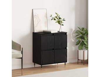 vidaXL Dressoir Zwart Eiken 60 x 35 x 70 cm