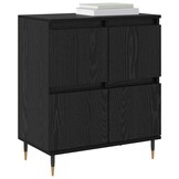 vidaXL Dressoir Zwart Eiken 60 x 35 x 70 cm