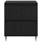 vidaXL Dressoir Zwart Eiken 60 x 35 x 70 cm