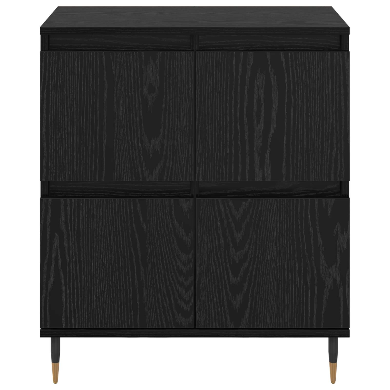 vidaXL Dressoir Zwart Eiken 60 x 35 x 70 cm