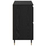 vidaXL Dressoir Zwart Eiken 60 x 35 x 70 cm