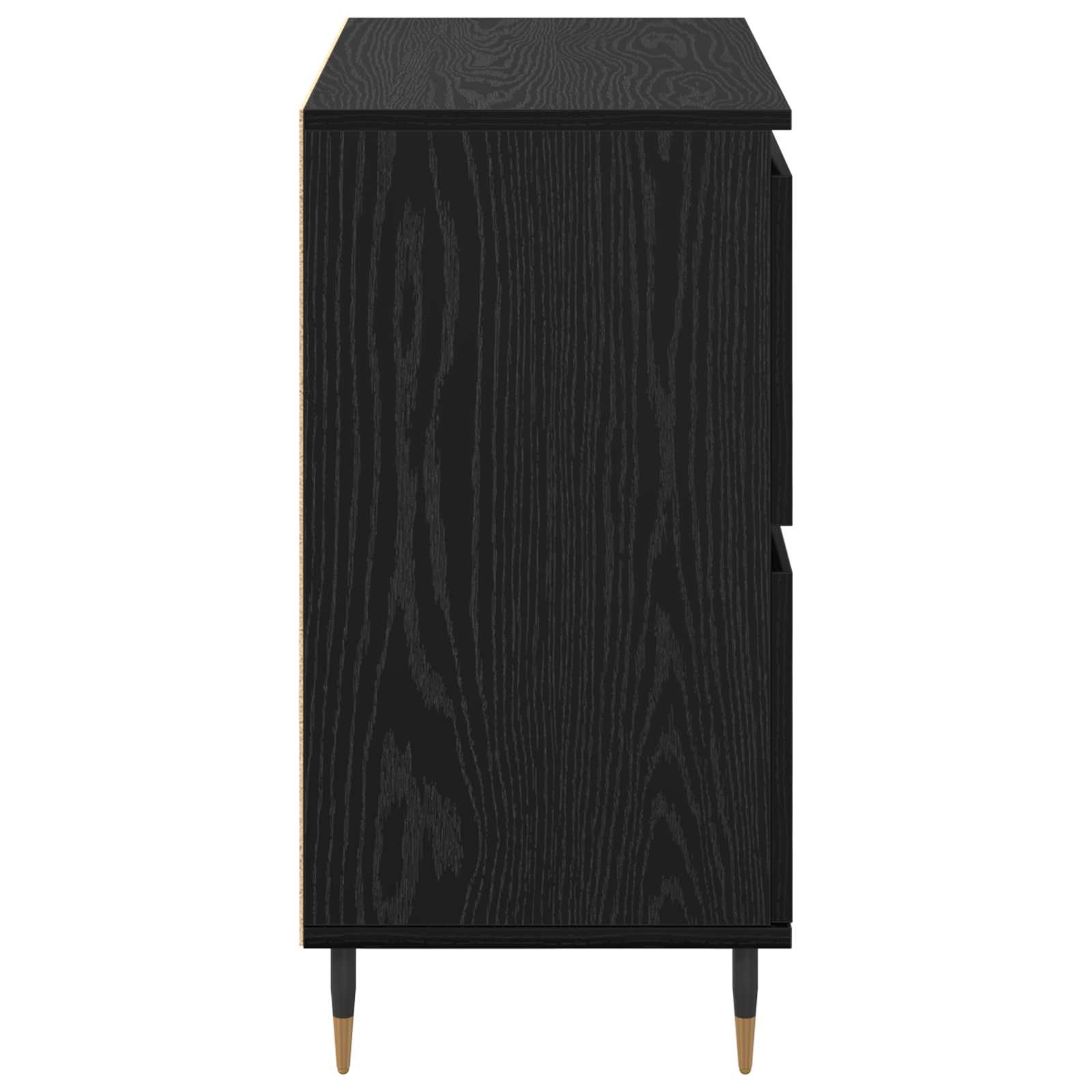 vidaXL Dressoir Zwart Eiken 60 x 35 x 70 cm