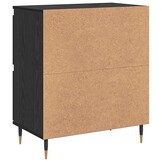 vidaXL Dressoir Zwart Eiken 60 x 35 x 70 cm